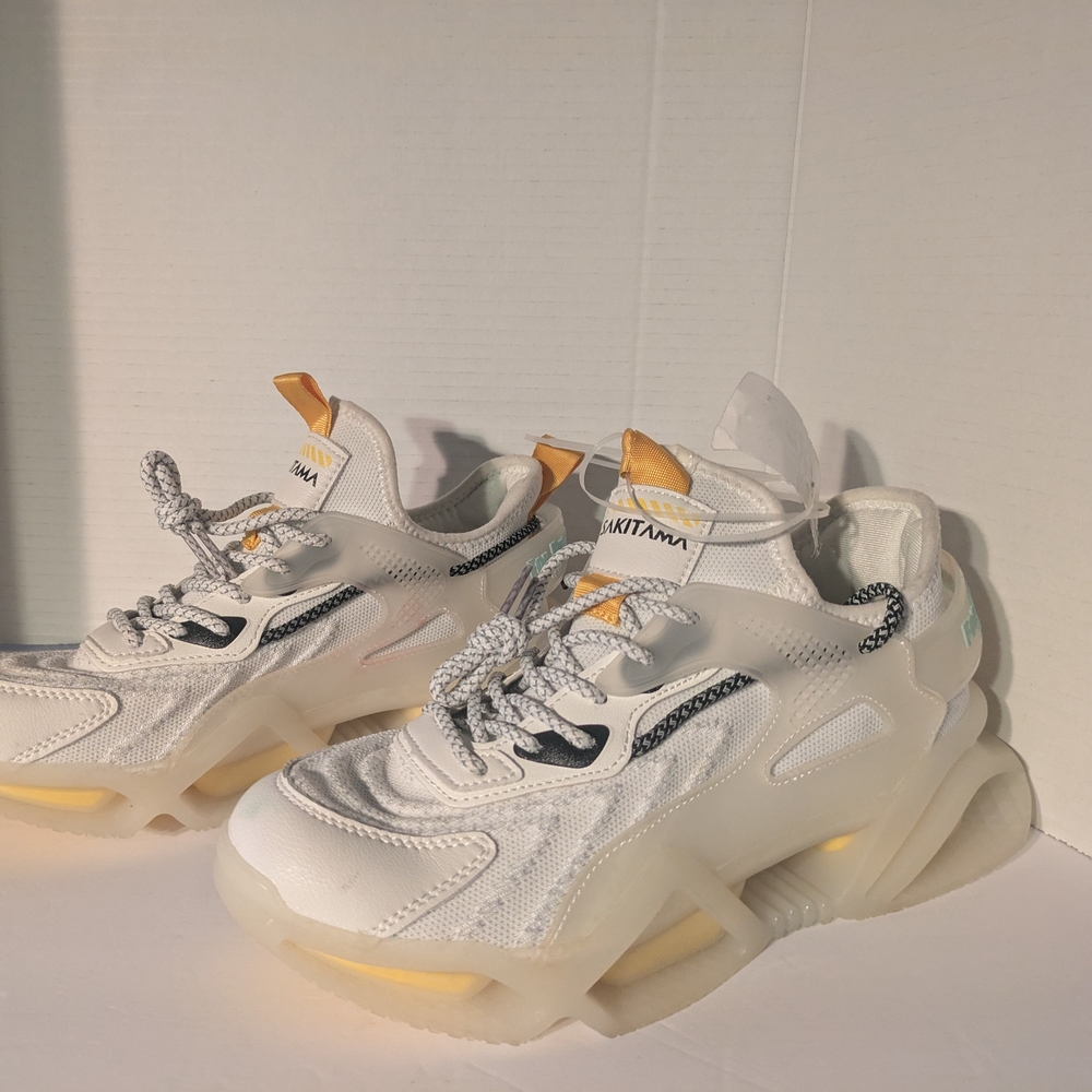 White and Black Athletic Shoes